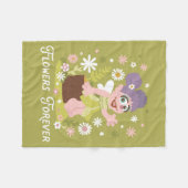 Couverture Polaire Abby Cadabby | Fleurs pour toujours (Devant (Horizontal))