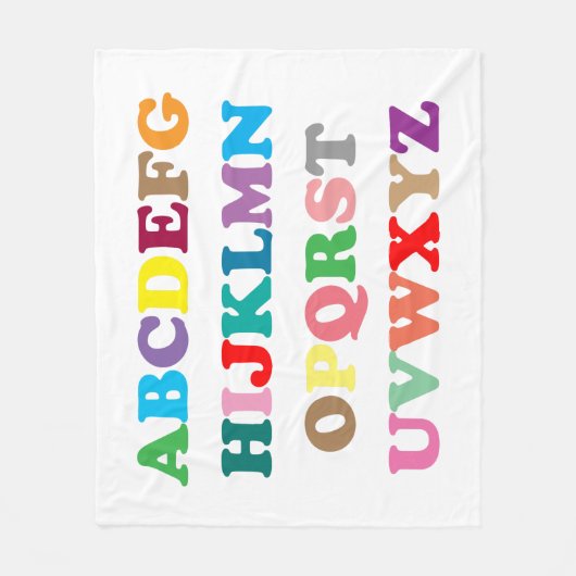 Couverture Polaire ABC colorée (Devant)