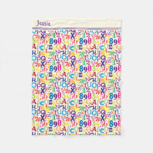 Couverture Polaire ABC colorés et 123s
