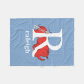 Couverture Polaire ABC du Dr Seuss : Lettre R - Blanc | Ajouter Votre (Devant (Horizontal))