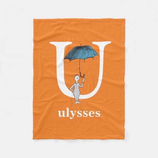 Couverture Polaire ABC du Dr Seuss : Lettre U - Blanc | Ajouter Votre (Devant)