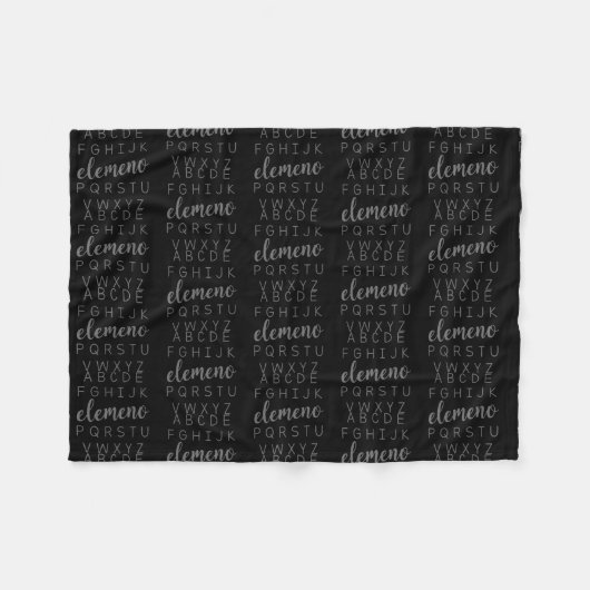 Couverture Polaire ABC Elemeno Alphabet Maternelle préscolaire (Devant (Horizontal))