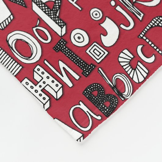 Couverture Polaire ABC rouge (Coin)