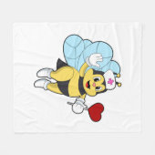 Couverture Polaire Abeille comme infirmière avec coeur.PNG (Devant (Horizontal))