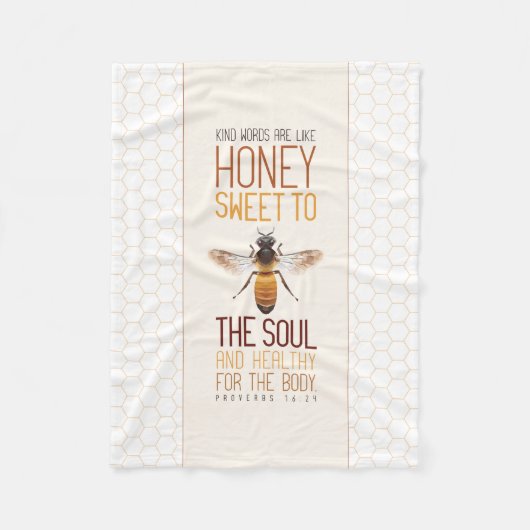 Couverture Polaire Abeille de miel (Devant)