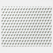 Couverture Polaire Abeille de miel (blanche) - Blanche en polaire (Devant (Horizontal))
