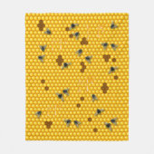 Couverture Polaire Abeille de miel dorée Abeille de miel (Devant)