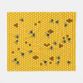 Couverture Polaire Abeille de miel dorée Abeille de miel (Devant (Horizontal))