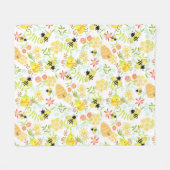 Couverture Polaire Abeille de miel violet (Devant (Horizontal))