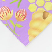 Couverture Polaire Abeille de miel violet (Coin)