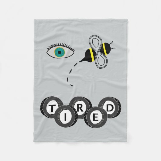 Couverture Polaire Abeille d'oeil fatiguée (Devant)