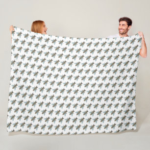 Couverture Polaire Abeille domestique (blanche) - Plaid en laine