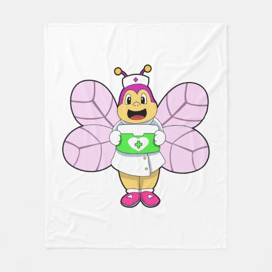 Couverture Polaire Abeille en tant qu'infirmière avec trousse First a (Devant)