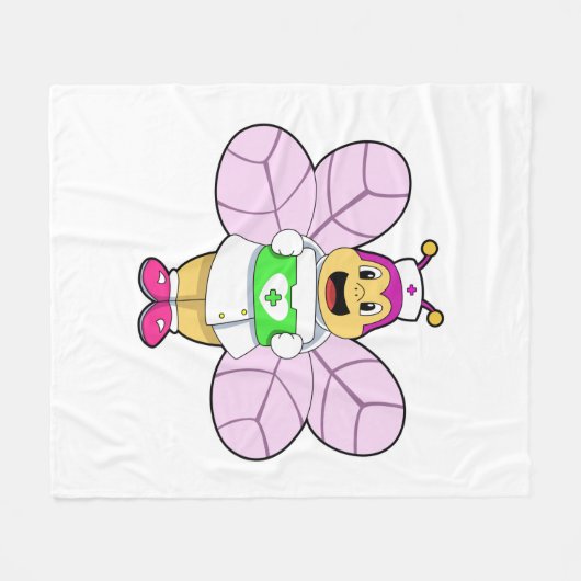 Couverture Polaire Abeille en tant qu'infirmière avec trousse First a (Devant (Horizontal))