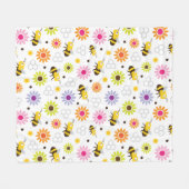 Couverture Polaire Abeille & Fleurs (Devant (Horizontal))