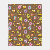 Couverture Polaire Abeille & Fleurs (Devant)