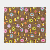 Couverture Polaire Abeille & Fleurs (Devant (Horizontal))