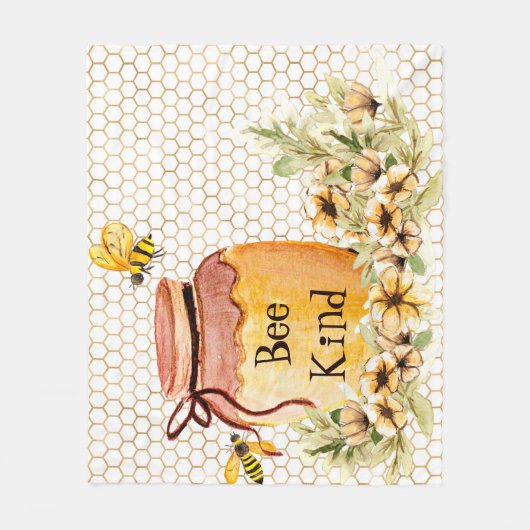 Couverture Polaire Abeille miel (Devant)