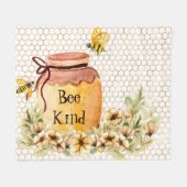 Couverture Polaire Abeille miel (Devant (Horizontal))