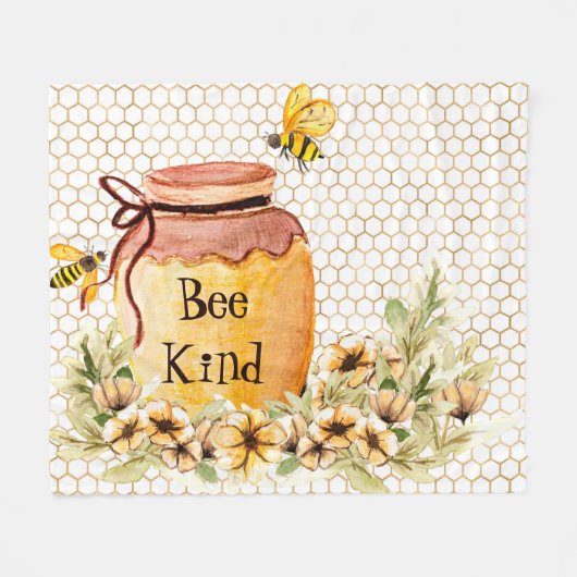 Couverture Polaire Abeille miel (Devant (Horizontal))