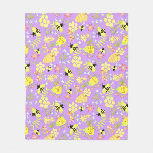 Couverture Polaire Abeille Pourpre (Devant)