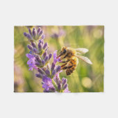Couverture Polaire Abeille sur lavande (Devant (Horizontal))