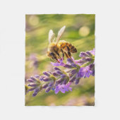Couverture Polaire Abeille sur lavande (Devant)
