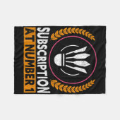 Couverture Polaire Abonnement Au Numéro 1 Drôle Badminton 1 (Devant (Horizontal))