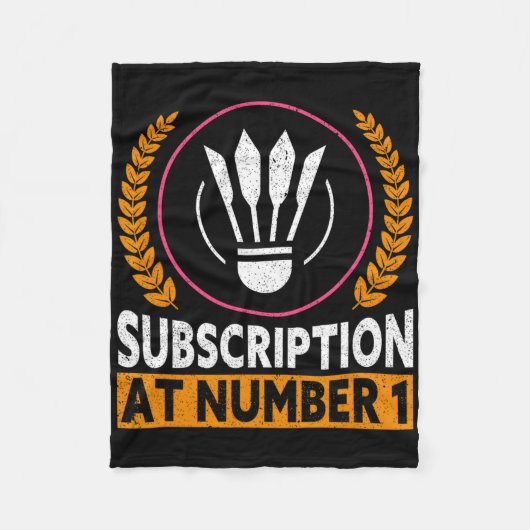 Couverture Polaire Abonnement Au Numéro 1 Drôle Badminton 1 (Devant)