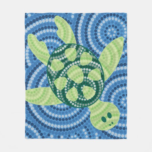 Couverture Polaire Aboriginal turtle (Devant)