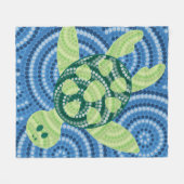 Couverture Polaire Aboriginal turtle (Devant (Horizontal))