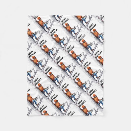 Couverture Polaire Aboriste Arbre chirurgien Anniversaire cadeau prés (Devant)