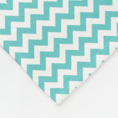 Couverture Polaire Abrégé sur Chevron blanc d'Aqua de monogramme (Coin)