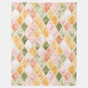 Couverture Polaire Abricot Orange Vert Jaune Rosé