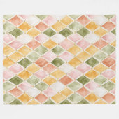 Couverture Polaire Abricot Orange Vert Jaune Rosé   (Devant (Horizontal))