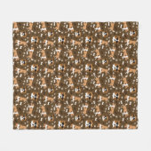 Couverture Polaire Abris Shetland Sheepdog Chiens mignons Pawprint Fu (Devant (Horizontal))