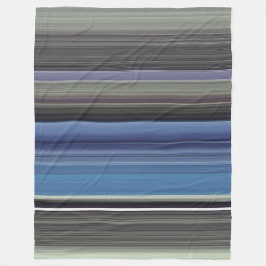 Couverture Polaire Abstract #1: Blue and grey (Devant)