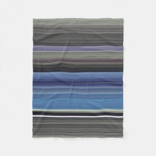 Couverture Polaire Abstract #1: Blue and grey (Devant)