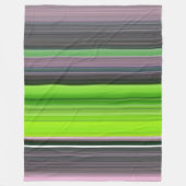 Couverture Polaire Abstract #1: Lime and grey (Devant)