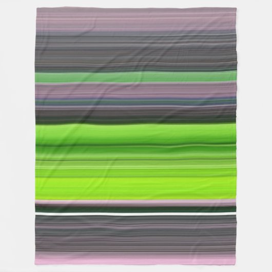 Couverture Polaire Abstract #1: Lime and grey (Devant)