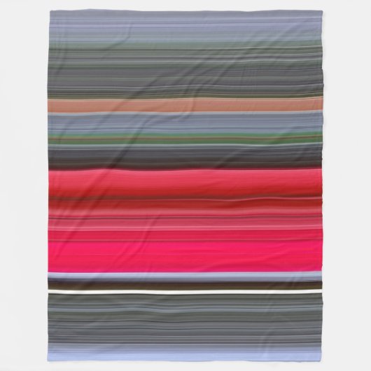 Couverture Polaire Abstract #1: Red and Grey (Devant)