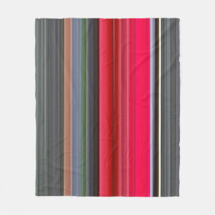 Couverture Polaire Abstract #1: Red and Grey