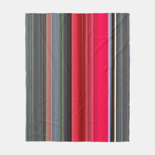 Couverture Polaire Abstract #1: Red and Grey (Devant)