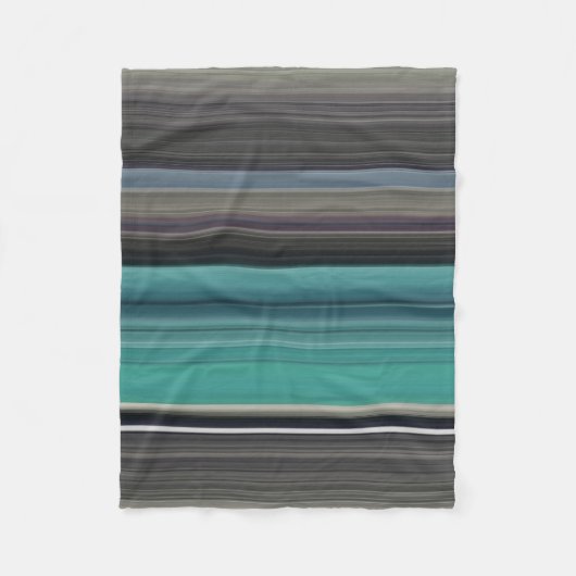 Couverture Polaire Abstract #1: Teal and grey (Devant)
