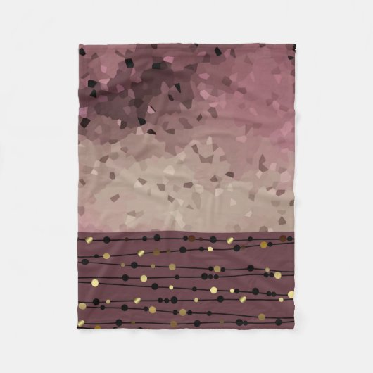 Couverture Polaire Abstract, brown, rose, rose (Devant)