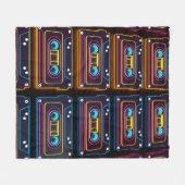 Couverture Polaire Abstract Cassette tape neon retro music of backgro (Devant (Horizontal))