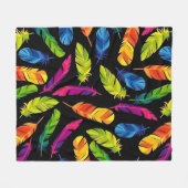 Couverture Polaire Abstract colorful feather explosion (Devant (Horizontal))