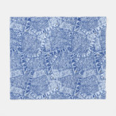 Couverture Polaire Abstract Denim Pockets Patchwork Seamless Pattern (Devant (Horizontal))