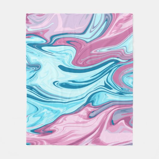 Couverture Polaire Abstract elegant fluide marble liquide (Devant)