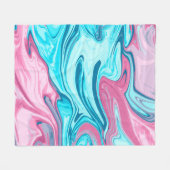 Couverture Polaire Abstract elegant fluide marble liquide (Devant (Horizontal))